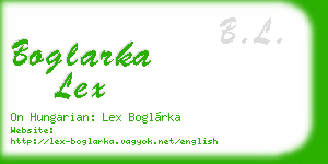 boglarka lex business card