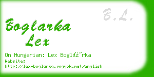 boglarka lex business card